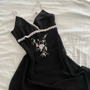SOLD ❌❌Vintage California dynasty black see through slip dress size medium